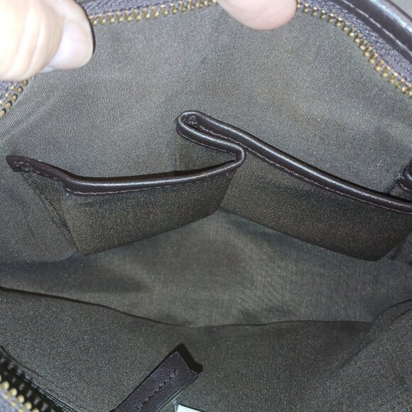 LIZ CLAIBORNE, CROSSBODY HANDBAG, VINTAGE,  BROWN AND BLACK DESIGN - Picture 4 of 7